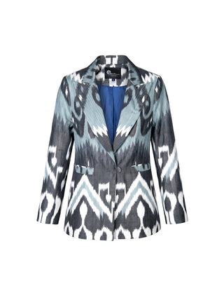 SILK IKAT ENGLISH COLLAR JACKET IK96