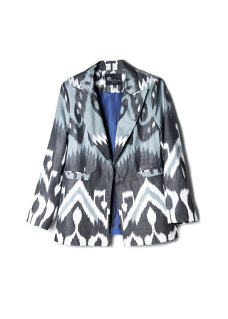 SILK IKAT ENGLISH COLLAR JACKET IK96