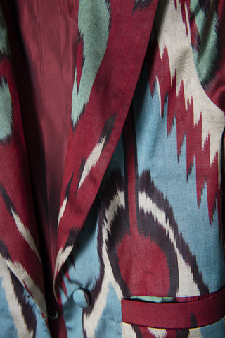 Silk Ikat English Collar Jacket IK110