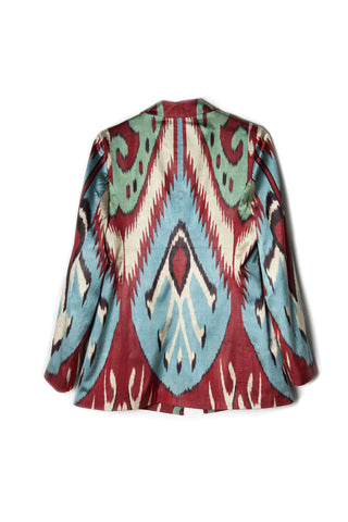 Silk Ikat English Collar Jacket IK110