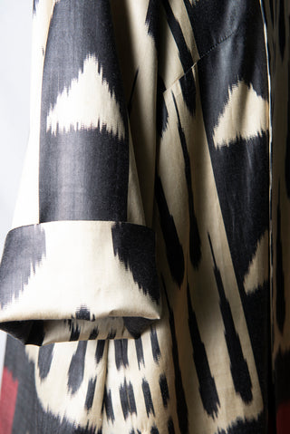 SILK IKAT SHAWL COLLAR JACKET IK98