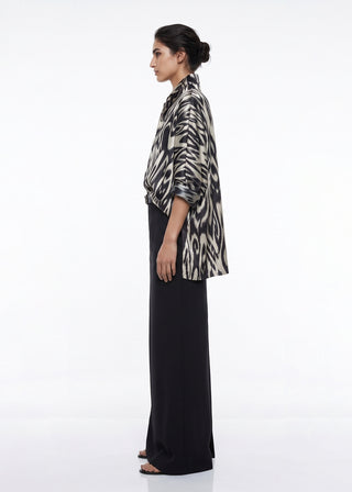 OVERSIZED SILK IKAT BATWING SHIRT IK20