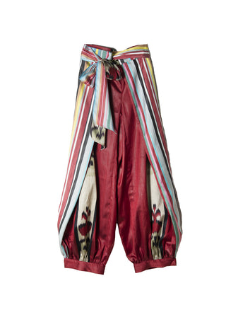 SILK IKAT REVERSIBLE HAREM PANTS IK101 / STR