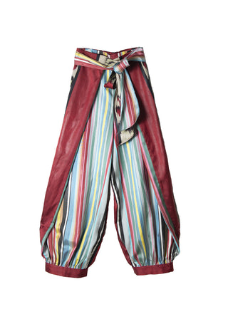 SILK IKAT REVERSIBLE HAREM PANTS IK101 / STR