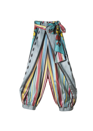 SILK IKAT REVERSIBLE HAREM PANTS IK108 / STR