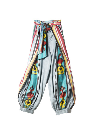 SILK IKAT REVERSIBLE HAREM PANTS IK108 / STR