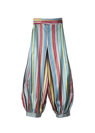 SILK IKAT REVERSIBLE HAREM PANTS IK108 / STR