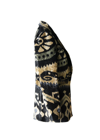 SILK IKAT VELVET ENGLISH COLLAR JACKET VT16