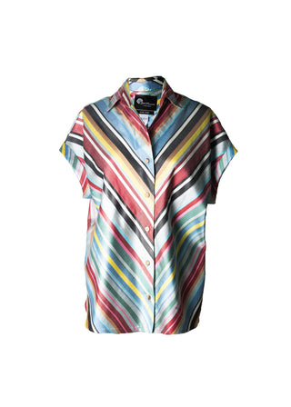 SILK IKAT DROP SHOULDER SHIRT / STR