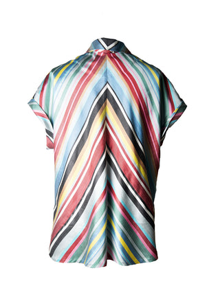SILK IKAT DROP SHOULDER SHIRT / STR