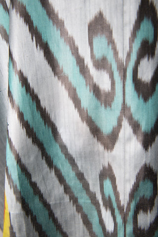 Silk Ikat Drop Shoulder V-Neck Top IK109