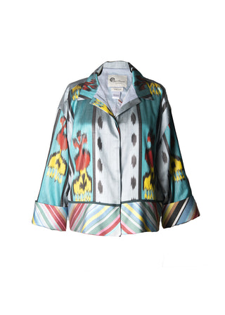 Short Silk Ikat Jacket IK108/STR