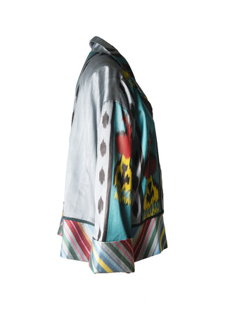 Short Silk Ikat Jacket IK108/STR