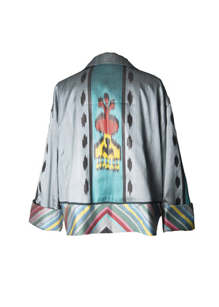 Short Silk Ikat Jacket IK108/STR
