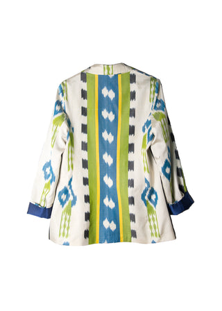 SILK IKAT ENGLISH COLLAR JACKET IK79