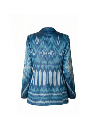 SILK IKAT ENGLISH COLLAR JACKET IK107