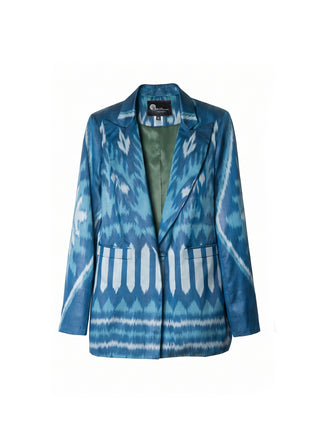 SILK IKAT ENGLISH COLLAR JACKET IK107