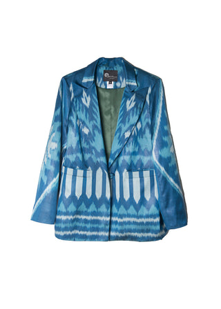 SILK IKAT ENGLISH COLLAR JACKET IK107