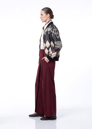 SILK IKAT BOMBER JACKET IK99