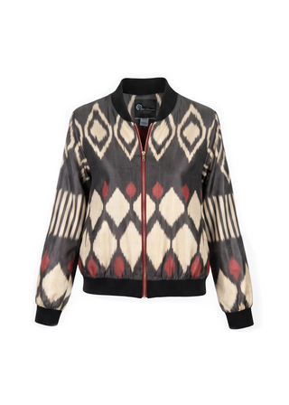 SILK IKAT BOMBER JACKET IK99