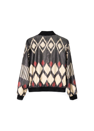 SILK IKAT BOMBER JACKET IK99