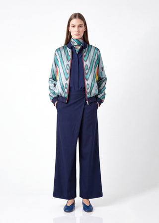 SILK IKAT BOMBER JACKET IK109