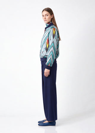 SILK IKAT BOMBER JACKET IK109