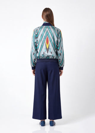 SILK IKAT BOMBER JACKET IK109