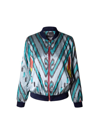 SILK IKAT BOMBER JACKET IK109