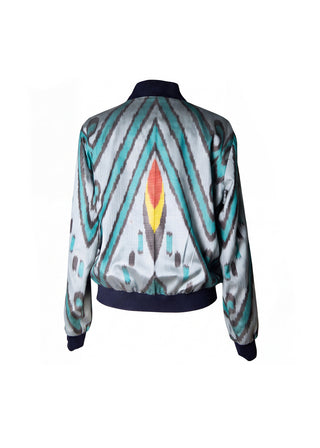 SILK IKAT BOMBER JACKET IK109