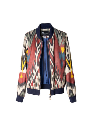 SILK IKAT BOMBER JACKET IK83