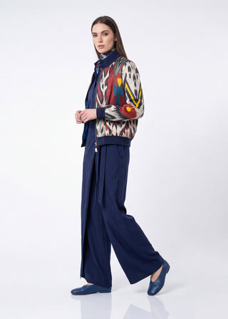 SILK IKAT BOMBER JACKET IK83