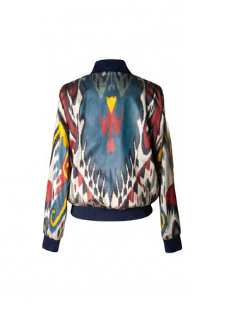 SILK IKAT BOMBER JACKET IK83