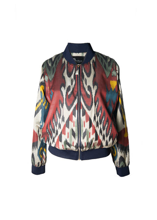 SILK IKAT BOMBER JACKET IK83