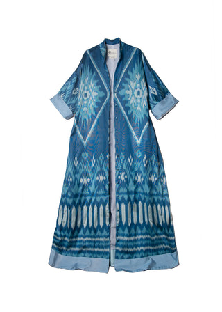 ONE-OF-A-KIND SILK IKAT MAXI KAFTAN  IK105