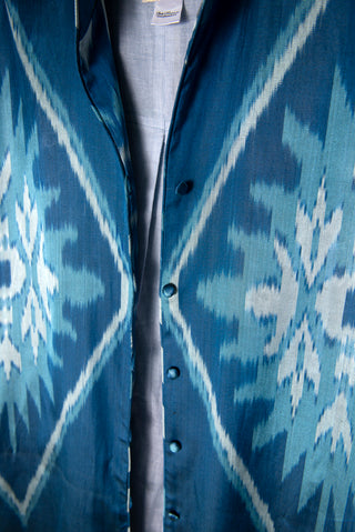 ONE-OF-A-KIND SILK IKAT MAXI KAFTAN  IK105