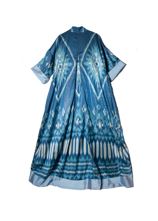 ONE-OF-A-KIND SILK IKAT MAXI KAFTAN  IK105