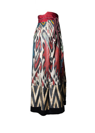 SILK IKAT WRAP SKIRT IK83/IK03