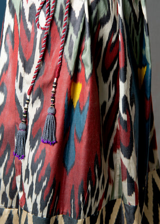 SILK IKAT WRAP SKIRT IK83/IK03