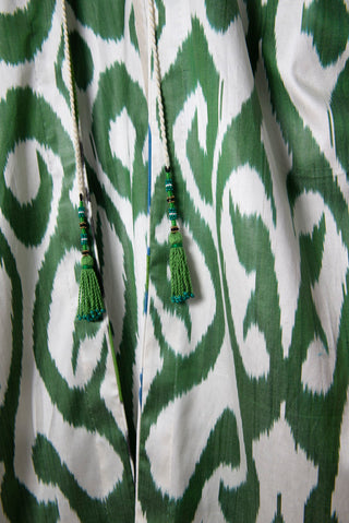 SILK IKAT KIMONO DUSTER / Green