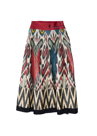 SILK IKAT WRAP SKIRT IK83/IK03