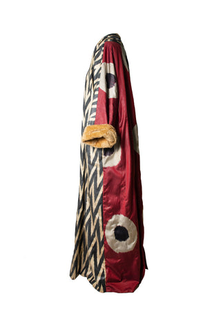 LONG SILK IKAT ROBE WITH FLEECE IK100/IK02