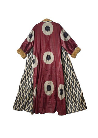 LONG SILK IKAT ROBE WITH FLEECE IK100/IK02