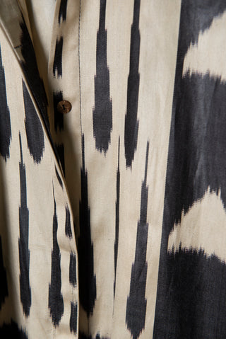 OVERSIZED SILK IKAT BATWING SHIRT IK98