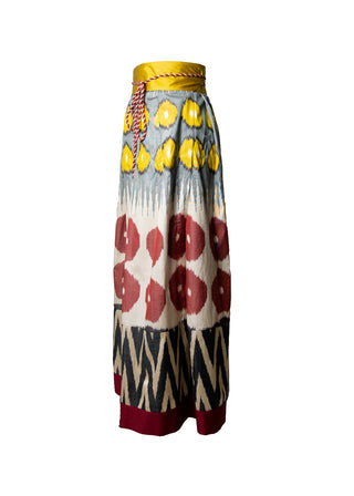 SILK IKAT WRAP SKIRT IK76/IK02