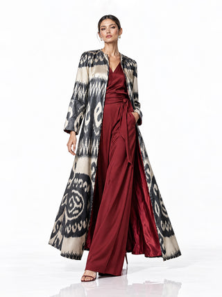 SILK IKAT MAXI JACKET IK74