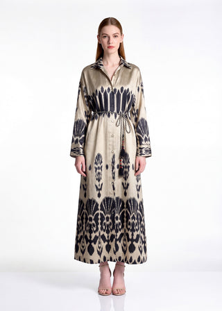 SILK IKAT SHIRT DRESS IK104