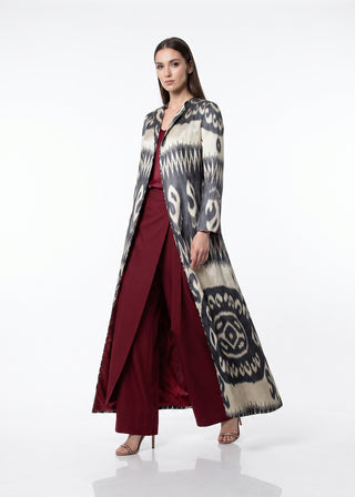 SILK IKAT MAXI JACKET IK74