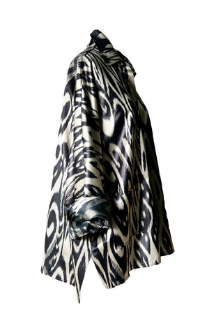 OVERSIZED SILK IKAT BATWING SHIRT IK20
