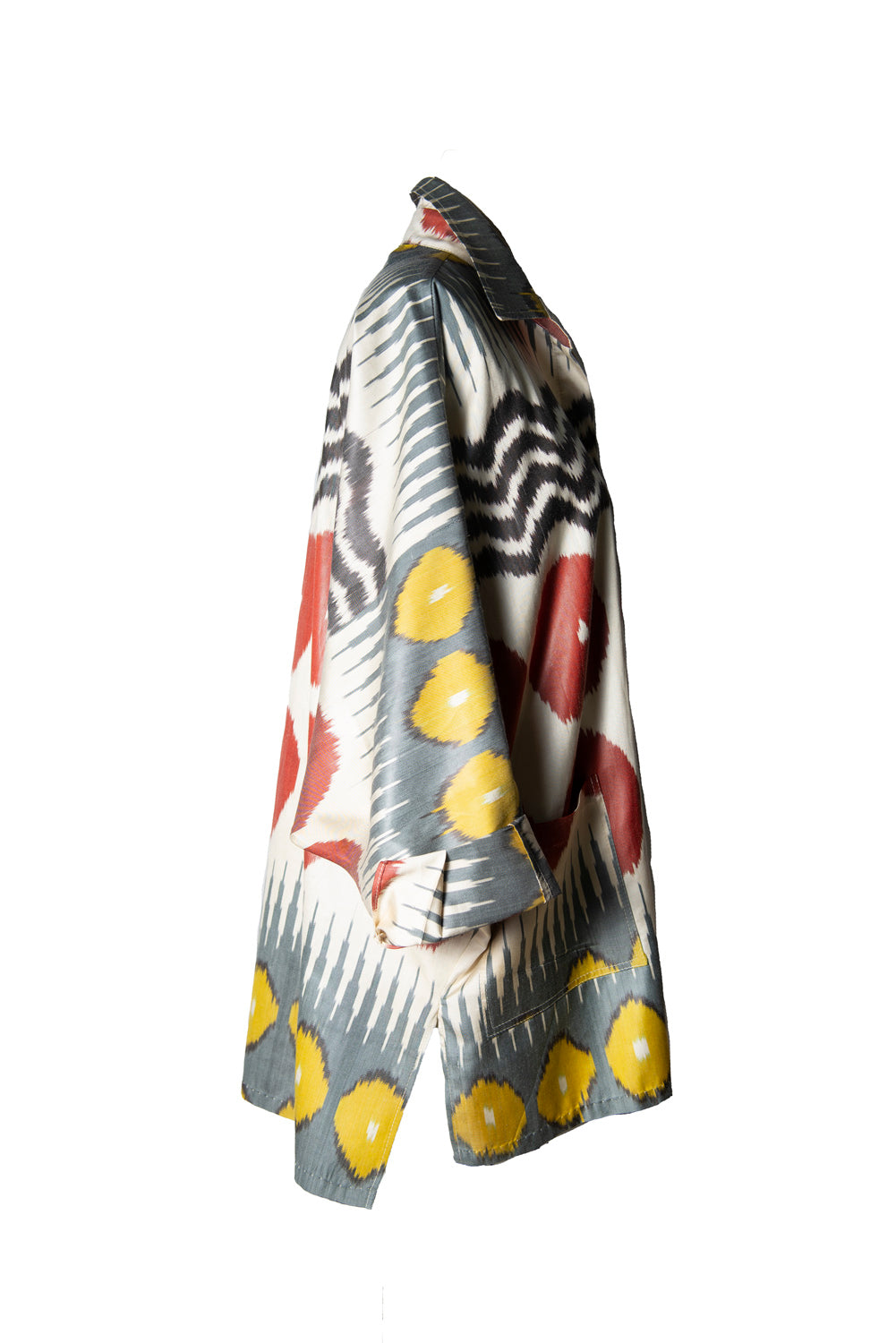 SILK IKAT OVERSIZED BATWING SHIRT